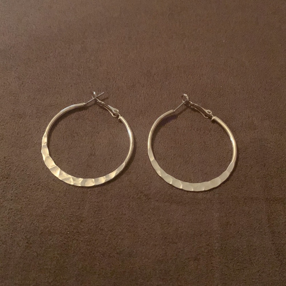 Gold-tone hoop earrings